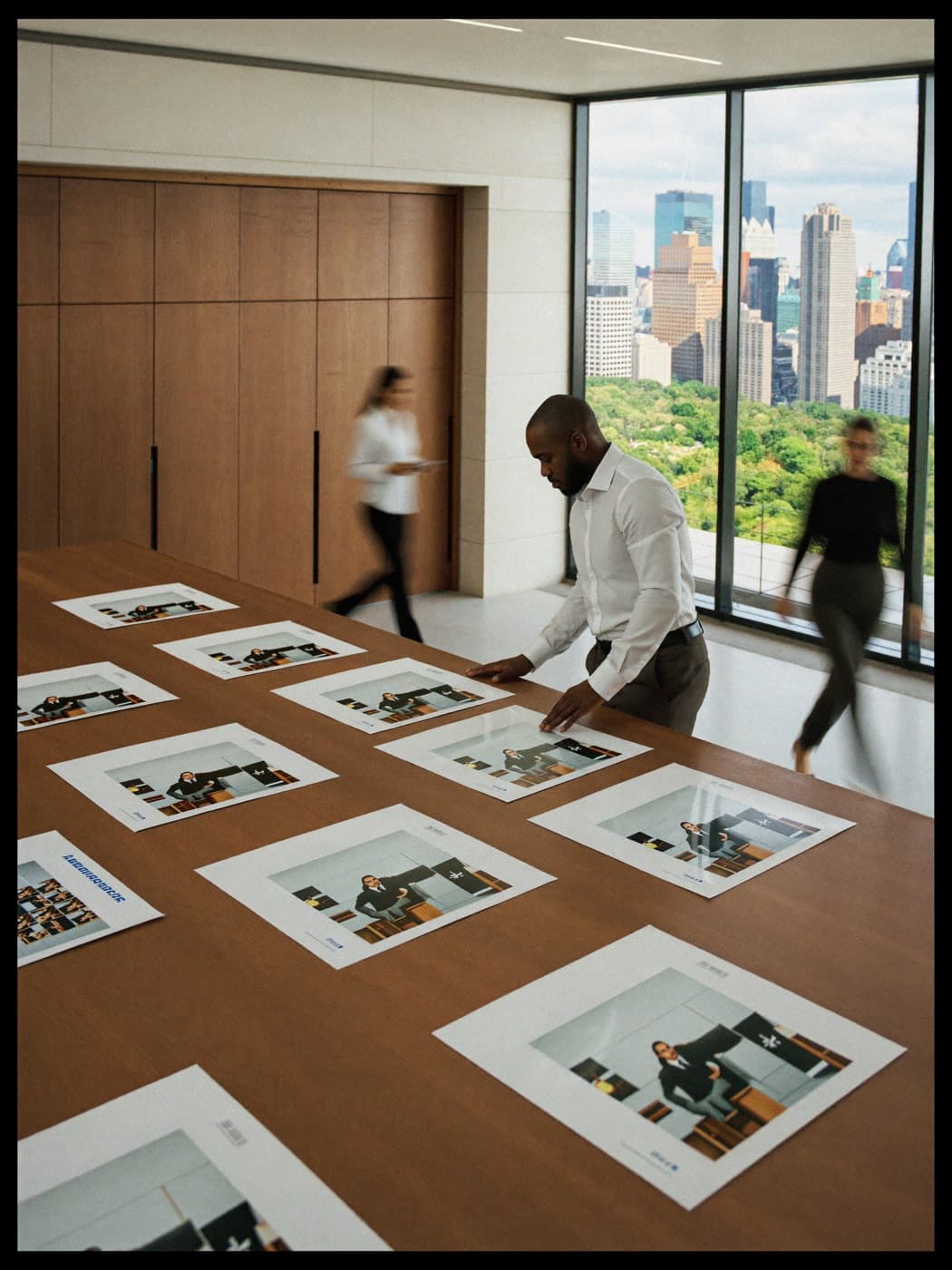 An editor laying out every extracted claim across a table
