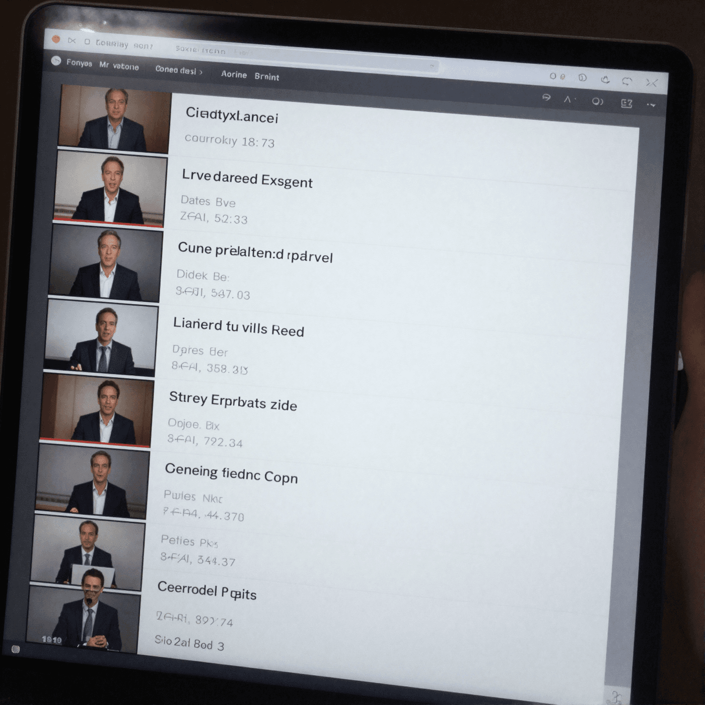 A host preparing for a guest interview